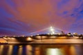 Twilight view of the famous USS Midway Museum Royalty Free Stock Photo