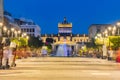 Twilight view of the Hospicio Cabanas