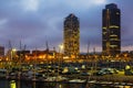 Twilight view of Barcelona Royalty Free Stock Photo