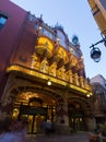 Twilight view of The Palau de la Musica Catalana. Barcelona Royalty Free Stock Photo