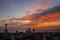 Twilight view panorama of Pattaya city at Thailand.