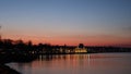 Rorschach Harbor at Twilight with Kornhaus Royalty Free Stock Photo