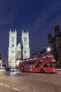 Twilight view of Westminster Abbey cathedral, London Royalty Free Stock Photo