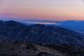 Twilight views above Keys View, Joshua Tree National Park, California, USA Royalty Free Stock Photo