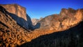 Twilight on Yosemite Valley, Yosemite National Park, California Royalty Free Stock Photo