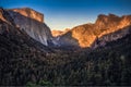 Twilight on Yosemite Valley, Yosemite National Park, California Royalty Free Stock Photo