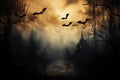 Twilights canvas bats wings cut silently, forming haunting silhouettes