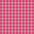 Twill plaid red white blue