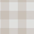 Twill taupe and white buffalo plaid seamless background