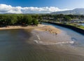 Twin arched bridge over the river Anahulu in Haleiwa on Oahu Royalty Free Stock Photo