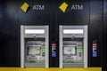 Twin Automatic Teller Machine ATM booths of the Commonwealth Bank of Australia CBA