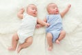 Twin babies Royalty Free Stock Photo