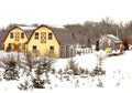 Twin Barns with Quilt, Christmas Tree Farm