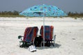 Twin beach chairs Royalty Free Stock Photo