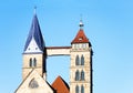 Twin bell tower of St. Dionysius church, Esslingen