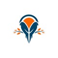 twin bird logo icon