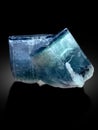 Twin blue indicolite tourmaline elbaite crystal from afghanistan Royalty Free Stock Photo