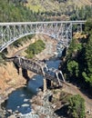 Twin Bridges at Pulga Royalty Free Stock Photo