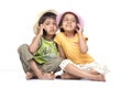 Twin brother and sister Royalty Free Stock Photo