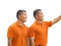 Twin brothers looking Royalty Free Stock Photo