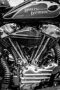 Twin Cam engine of the motorcycle Harley-Davidson Royalty Free Stock Photo