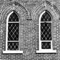 Twin Church Windows - Monochrome