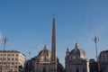 Rome, Piazza del Popolo. Twin churches