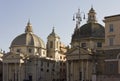 The twin churches in Rome