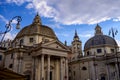 Twin churches Santa Maria dei Miracoli and Santa Maria in Montesanto, Rome, Italy, Europe