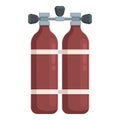 Twin co2 fire extinguisher illustration Royalty Free Stock Photo