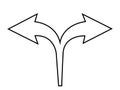 twin direction arrow Royalty Free Stock Photo