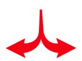 twin direction arrow Royalty Free Stock Photo