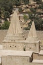 Twin Domes of a Yezidi temple in Lalish, Iraqi Kurdistan Royalty Free Stock Photo