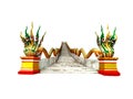 Twin dragon golden dragon Royalty Free Stock Photo