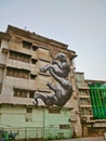 Twin elephant-Street art in Bangkok