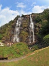 Twin Falls in the mountains of northern Italy Royalty Free Stock Photo