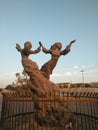 Twin Falls Statue Royalty Free Stock Photo