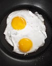 Twin fried eggs Royalty Free Stock Photo