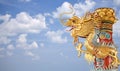 Twin Golden Chinese Dragon Royalty Free Stock Photo