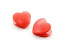 Twin heart on white background Royalty Free Stock Photo