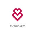 Twin Hearts Logo