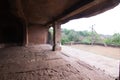 Closeup view of Rani Gumpha of Udayagiri caves complex in Bhubaneswar - Odisha,India