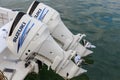 Twin 300 HP Suzuki Four Stroke Outboard Motors Royalty Free Stock Photo