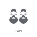 twin icon. Trendy twin logo concept on white background from Family Relations collection