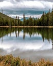 Twin lakes in yellowstone national park