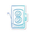 Sticker style icon - TLR camera