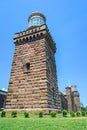 Twin Lights State Historic Site overlooks Sandy Hook, New Jersey Royalty Free Stock Photo