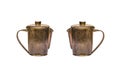 Twin Old Brass kettle Royalty Free Stock Photo