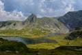 The Twin - one of the Seven Rila Lakes, part of Rila National Park. Lakes are named after their shape - The Lower Lake, Fish Lake,