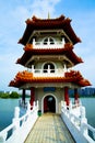 Twin Pagoda in Chinese Garden Royalty Free Stock Photo